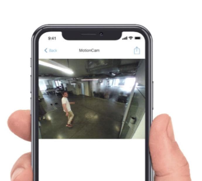Aperçu MotionCam sur smartphone après détection